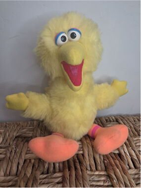 Big Bird 1986 Sesame Street Plush 13” Muppets Doll Playskool USA Vintage